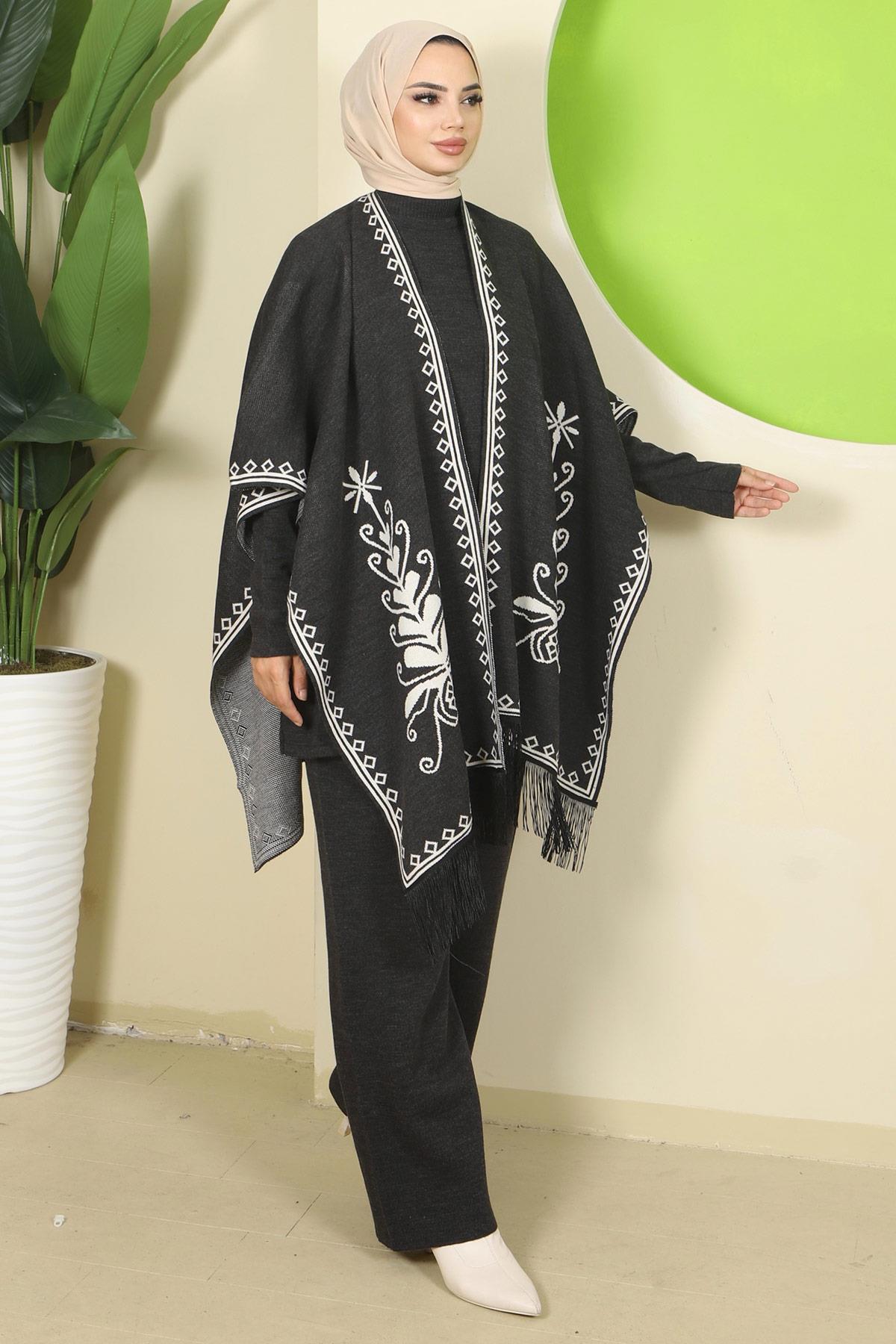 Pançolu Üçlü Triko Takım Antrasit HM2814