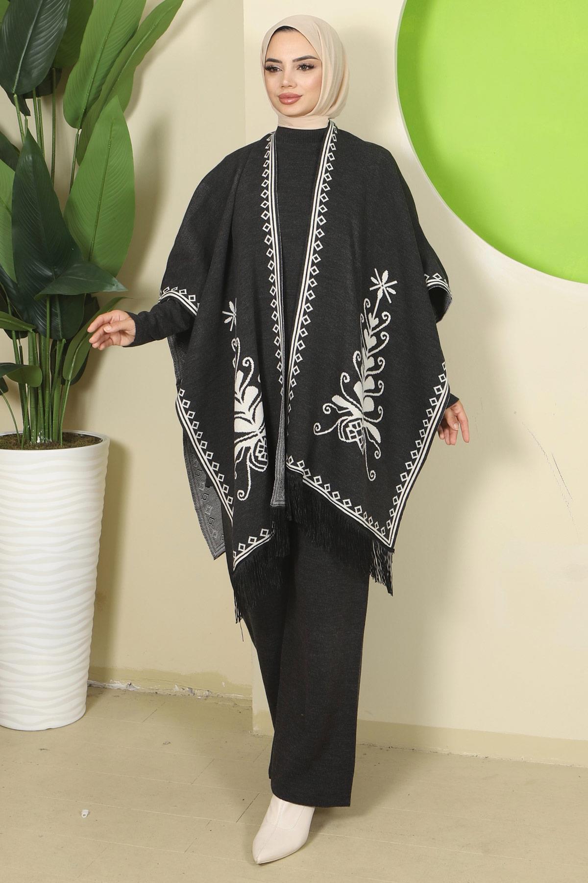 Pançolu Üçlü Triko Takım Antrasit HM2814