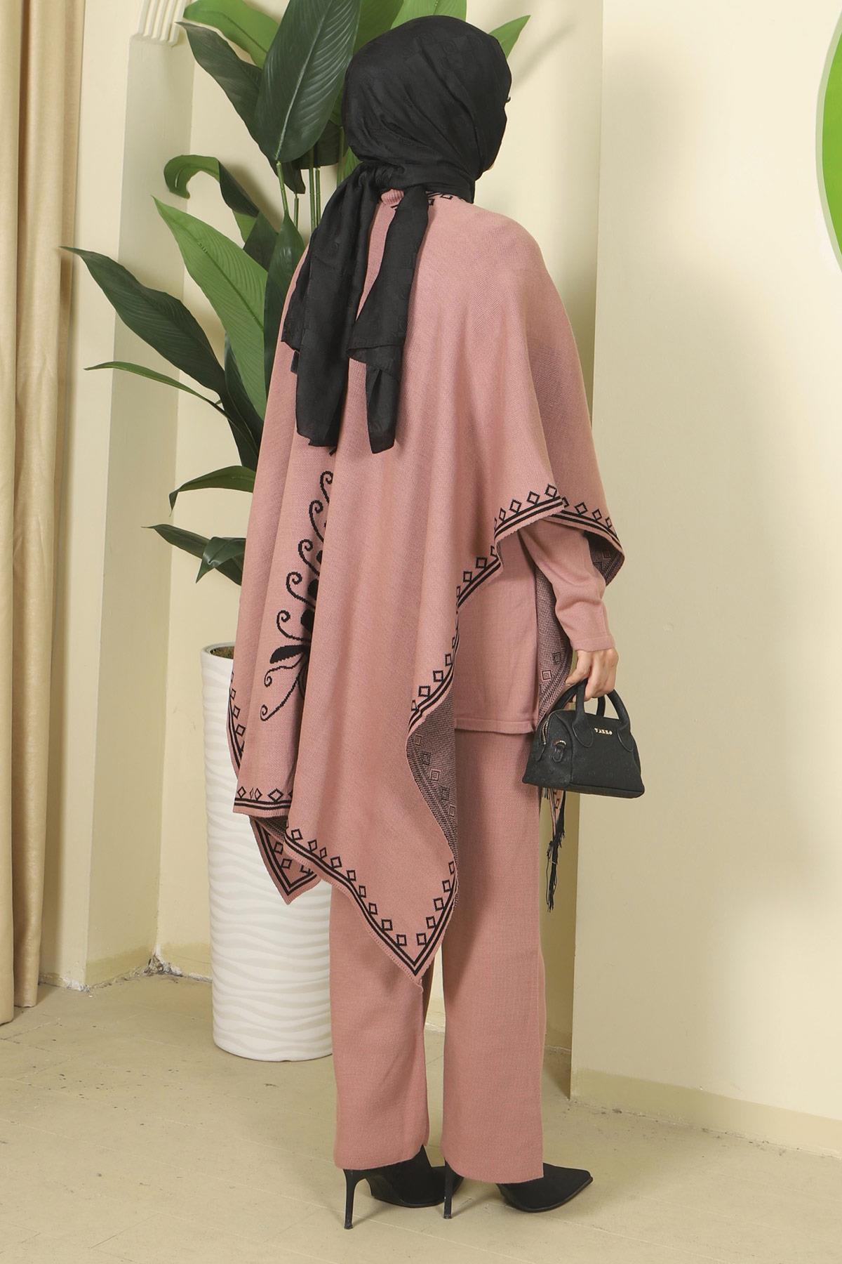 Pançolu Üçlü Triko Takım Gül Kurusu HM2814