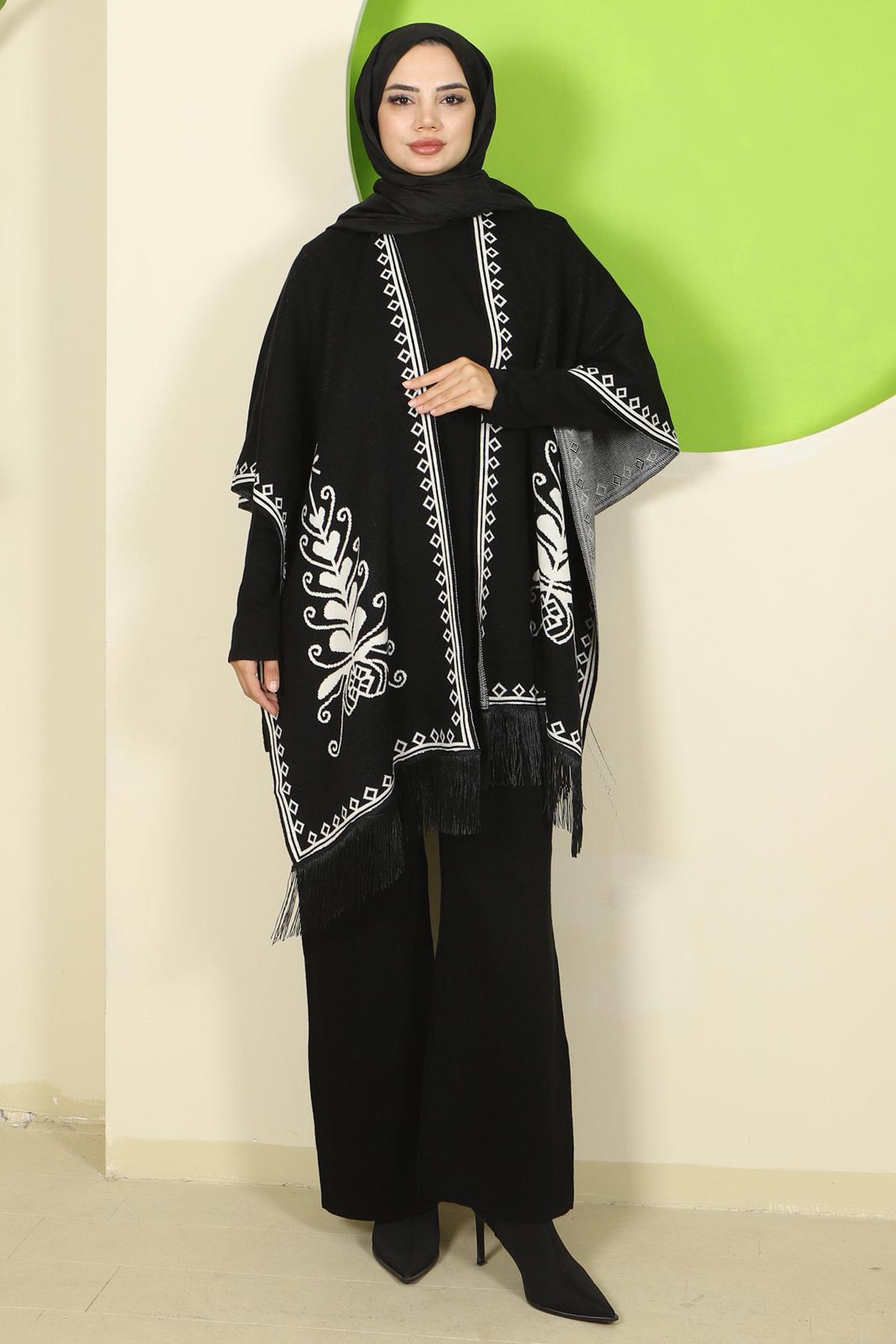 Pançolu Üçlü Triko Takım Siyah HM2814