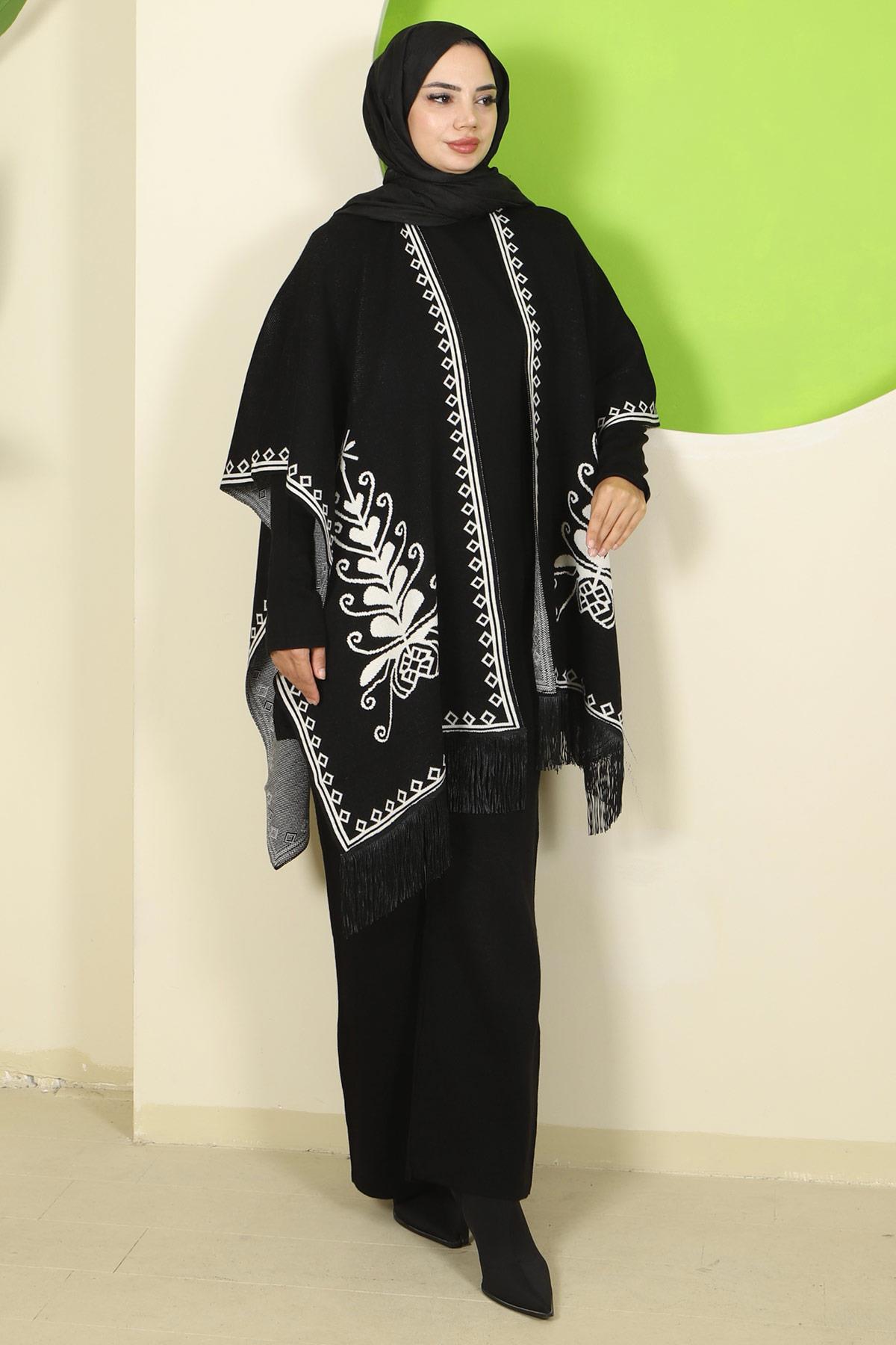 Pançolu Üçlü Triko Takım Siyah HM2814