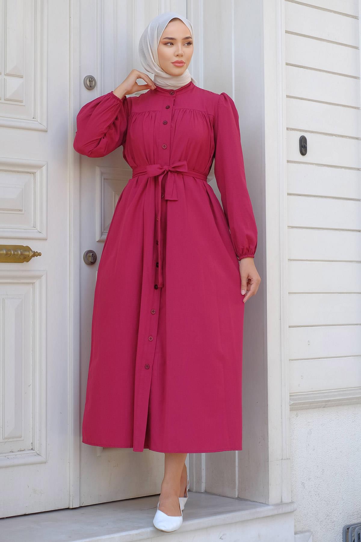 Robalı Mevlana Elbise Bordo HM2223