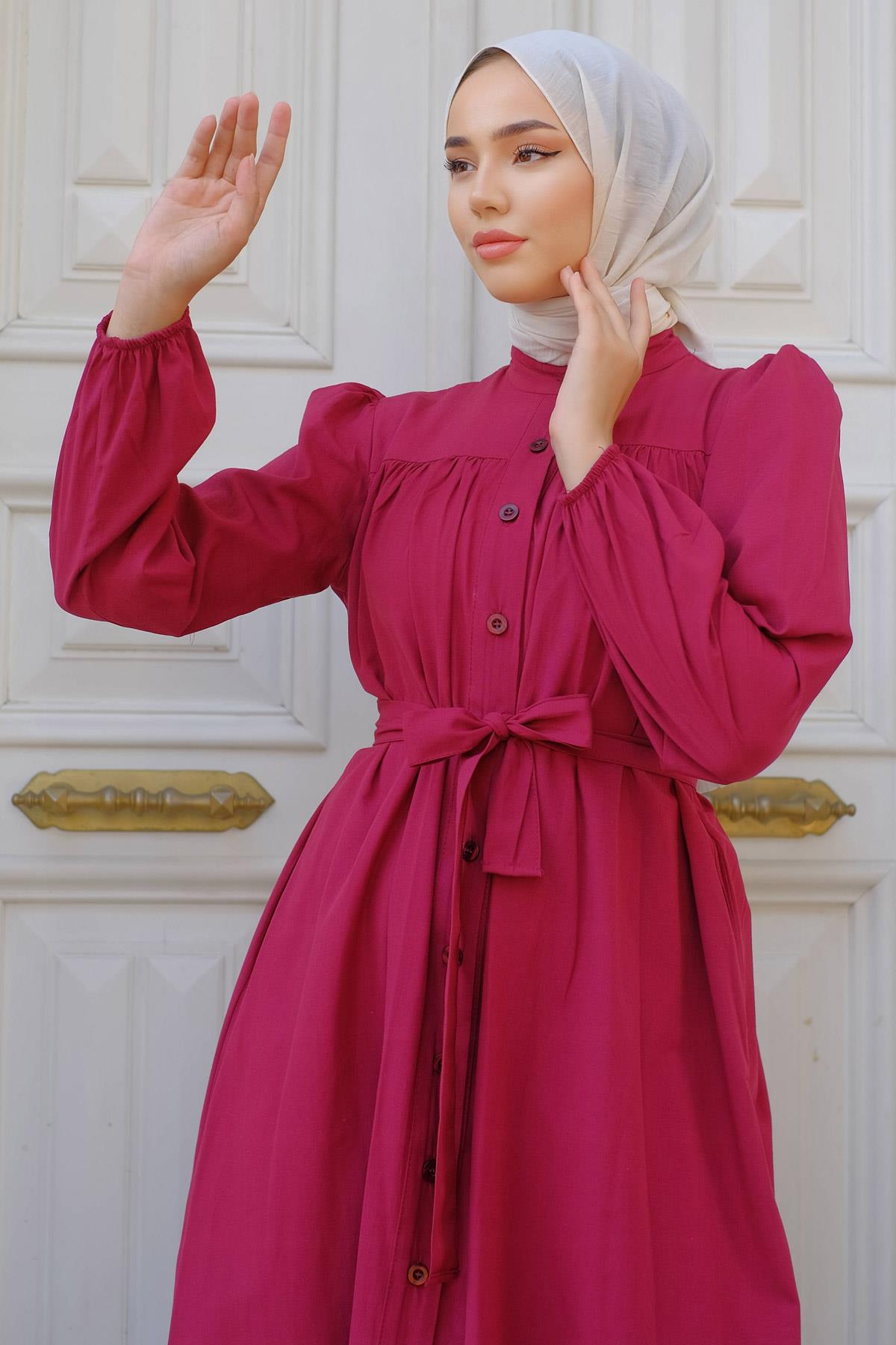 Robalı Mevlana Elbise Bordo HM2223