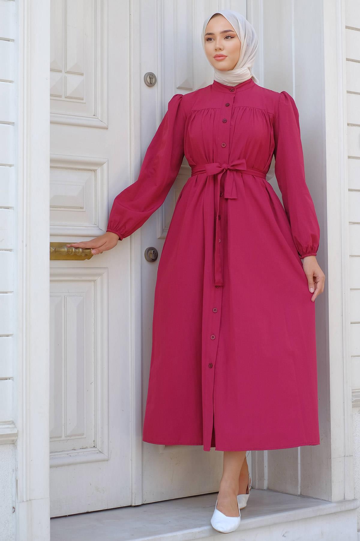 Robalı Mevlana Elbise Bordo HM2223