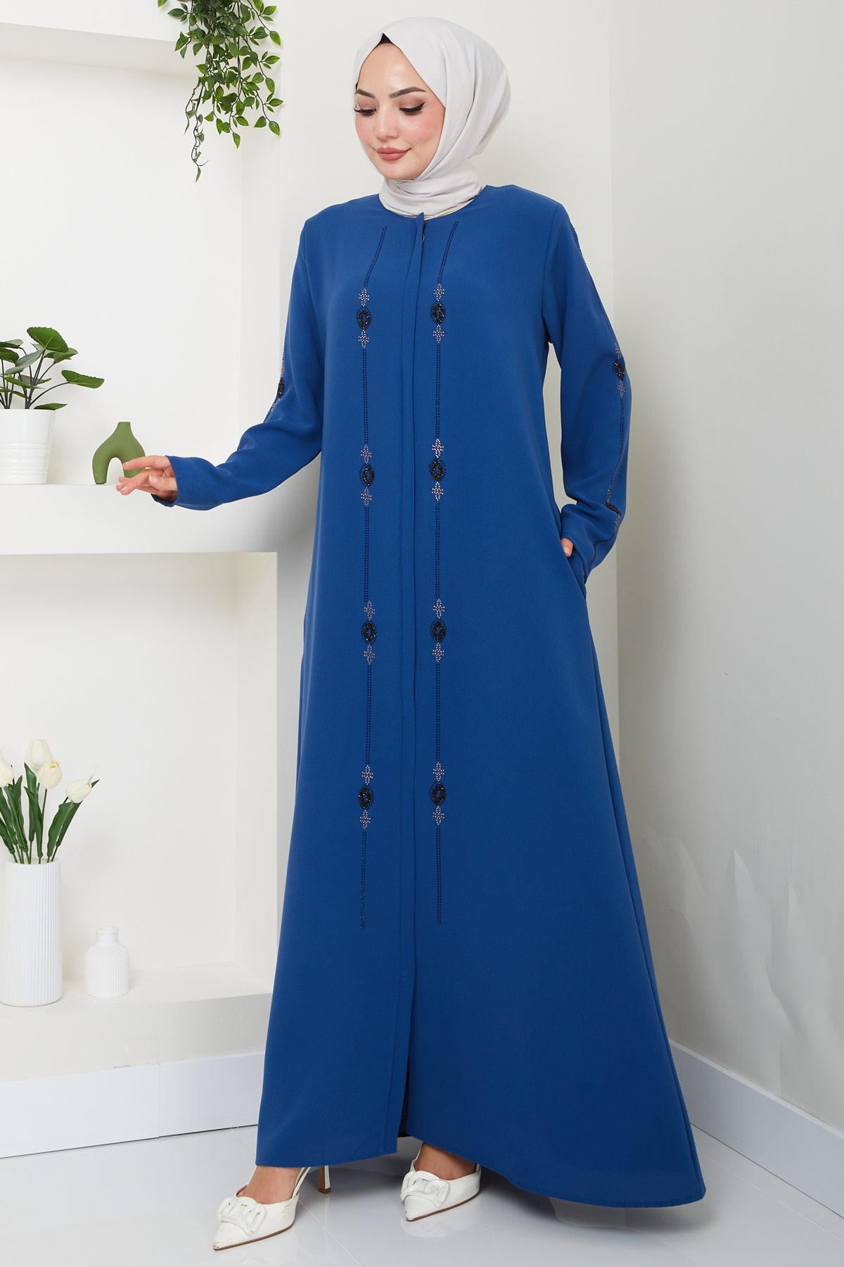 Simge Taşlı Ferace Mavi HM2480
