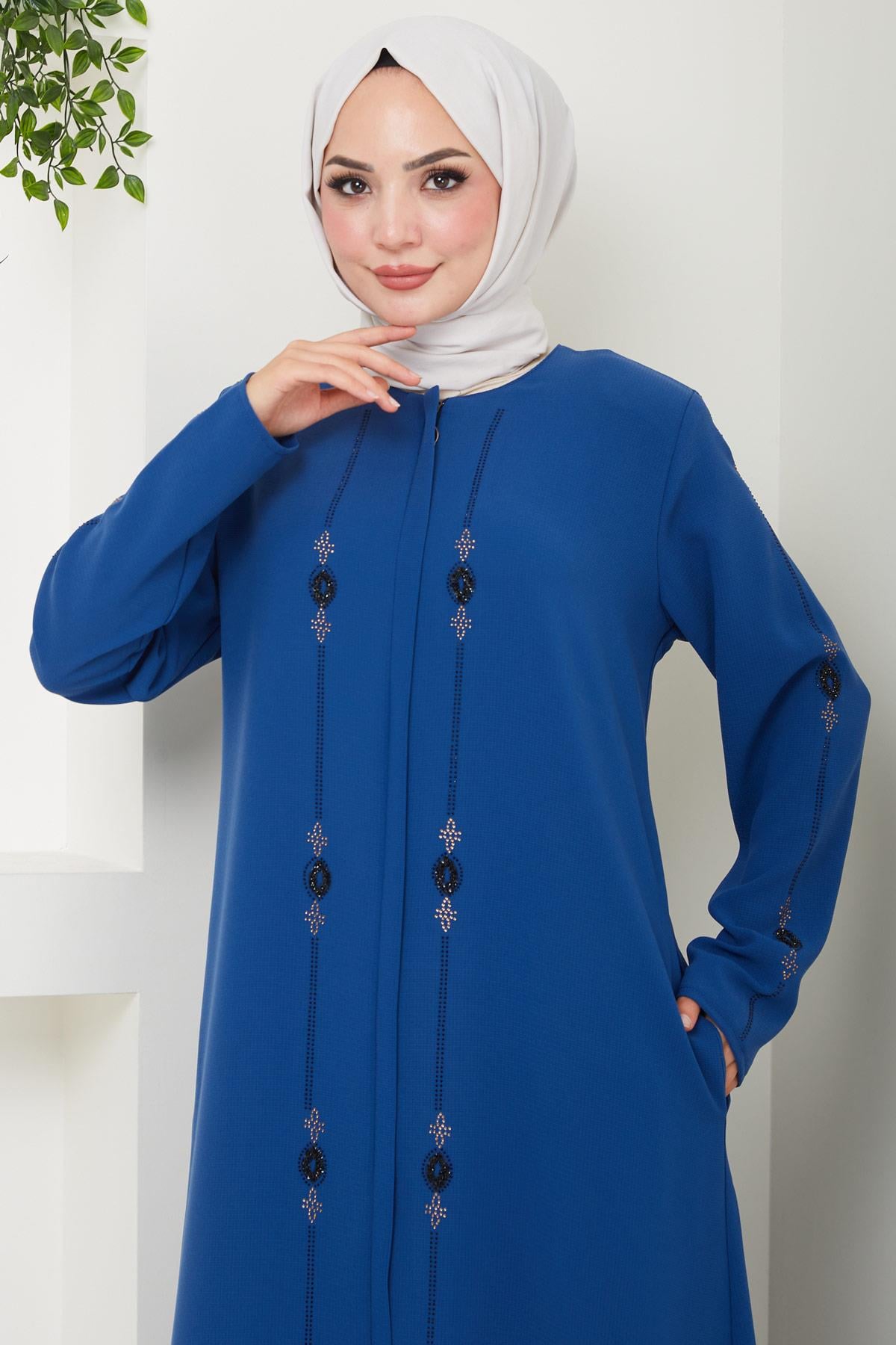 Simge Taşlı Ferace Mavi HM2480