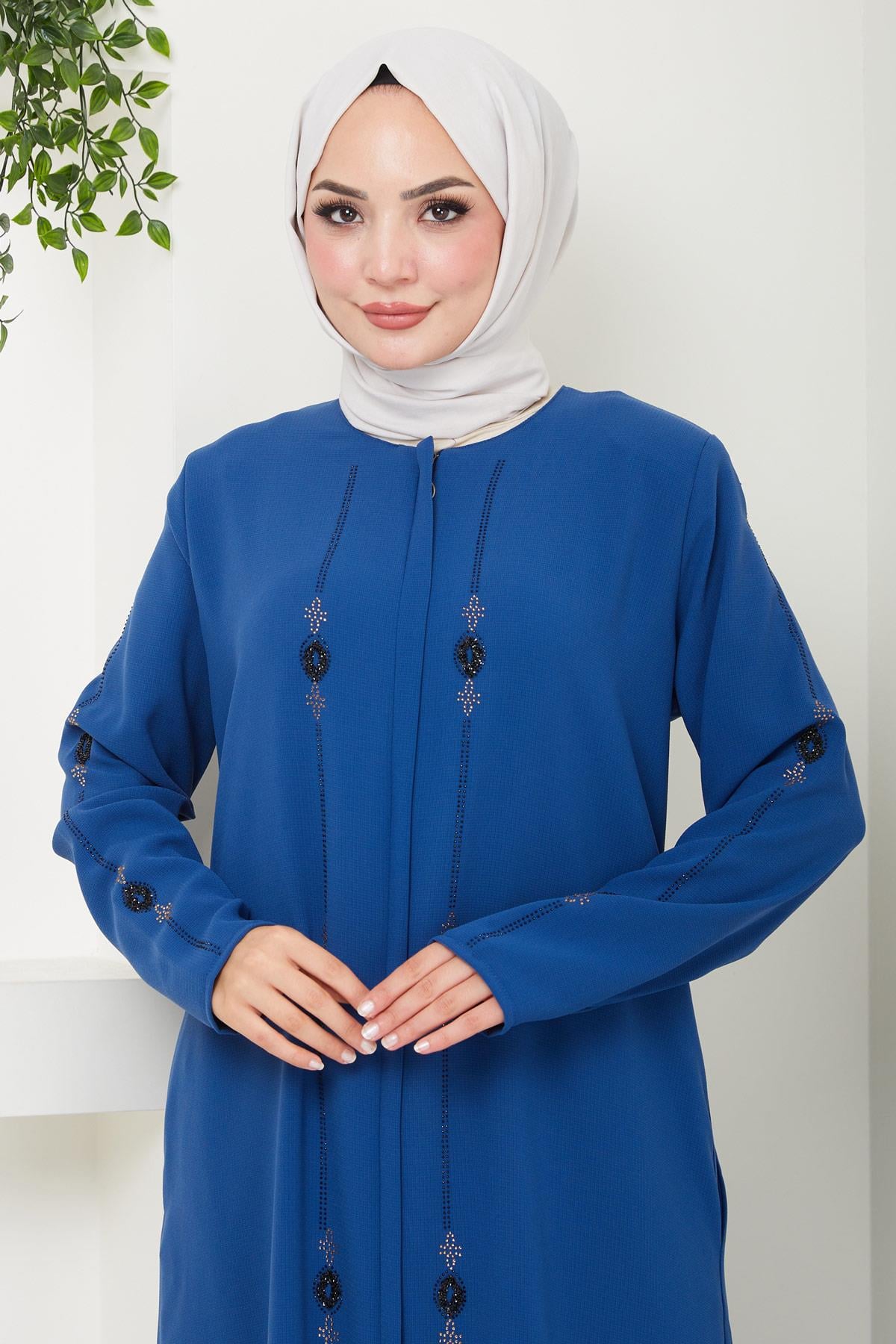 Simge Taşlı Ferace Mavi HM2480