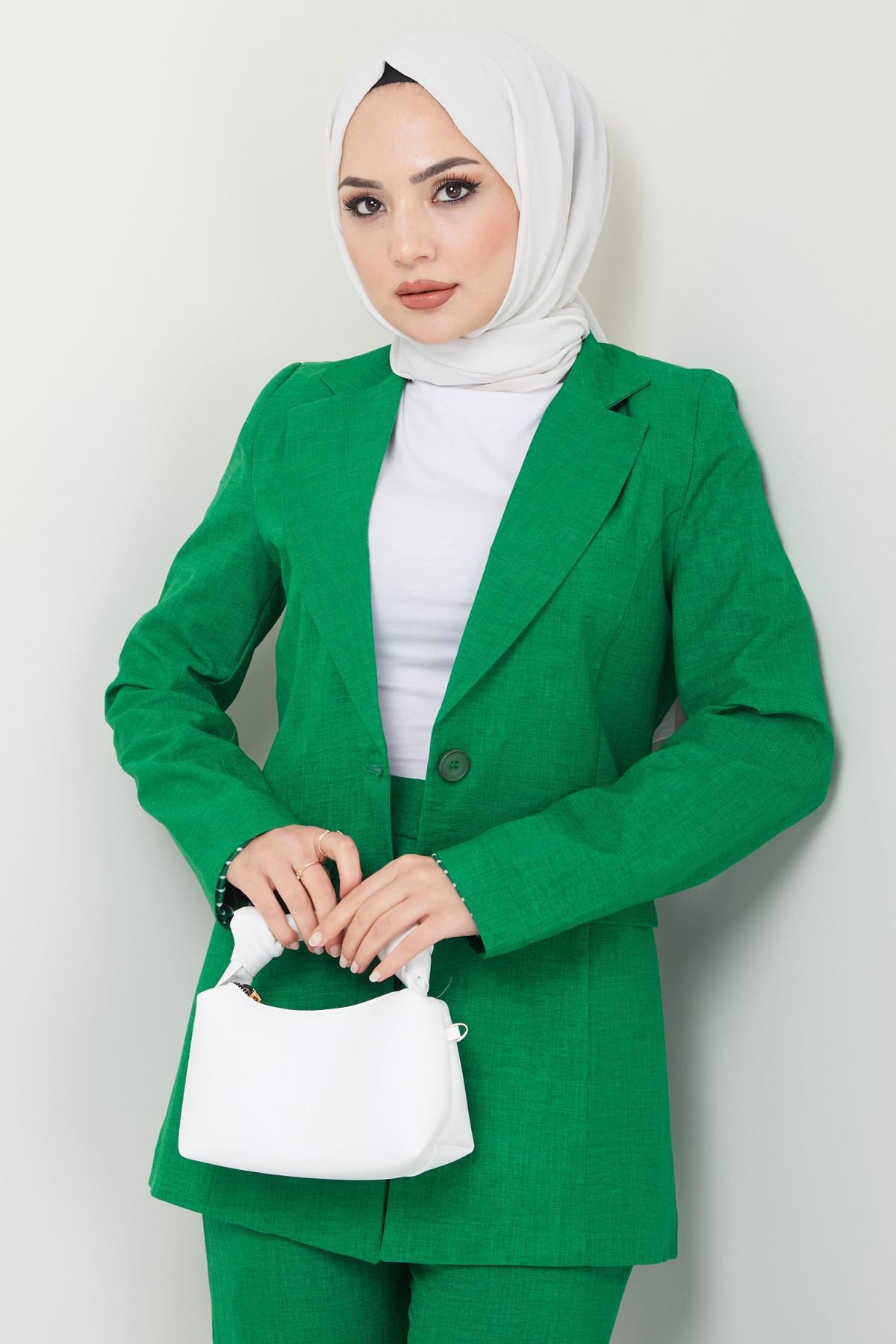 Sofya Ceketli Takım Yeşil HM2414