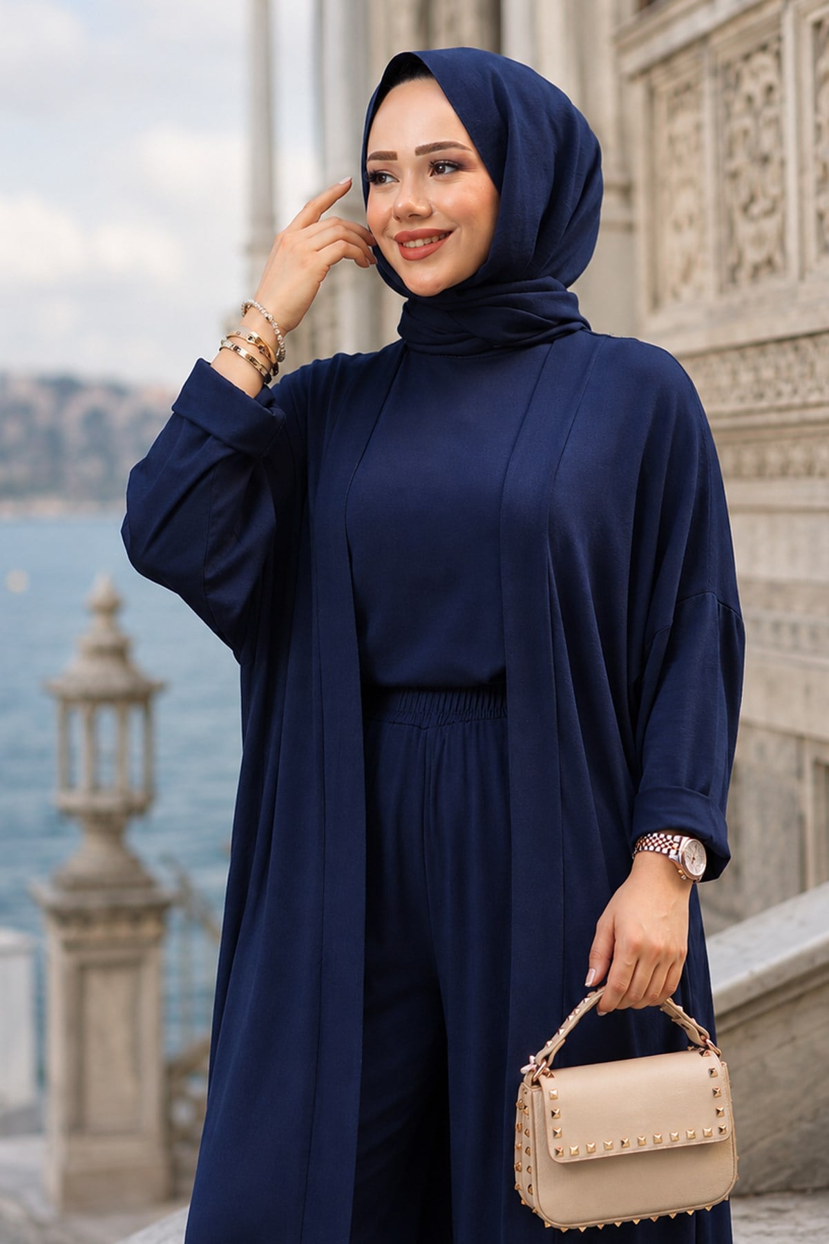 Üçlü Penye Takım Lacivert HM2954