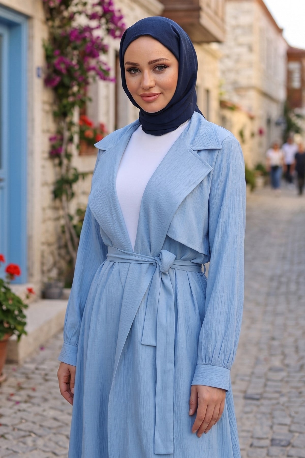 Uzun Kimonolu İkili Takım Bebe Mavisi HM2937