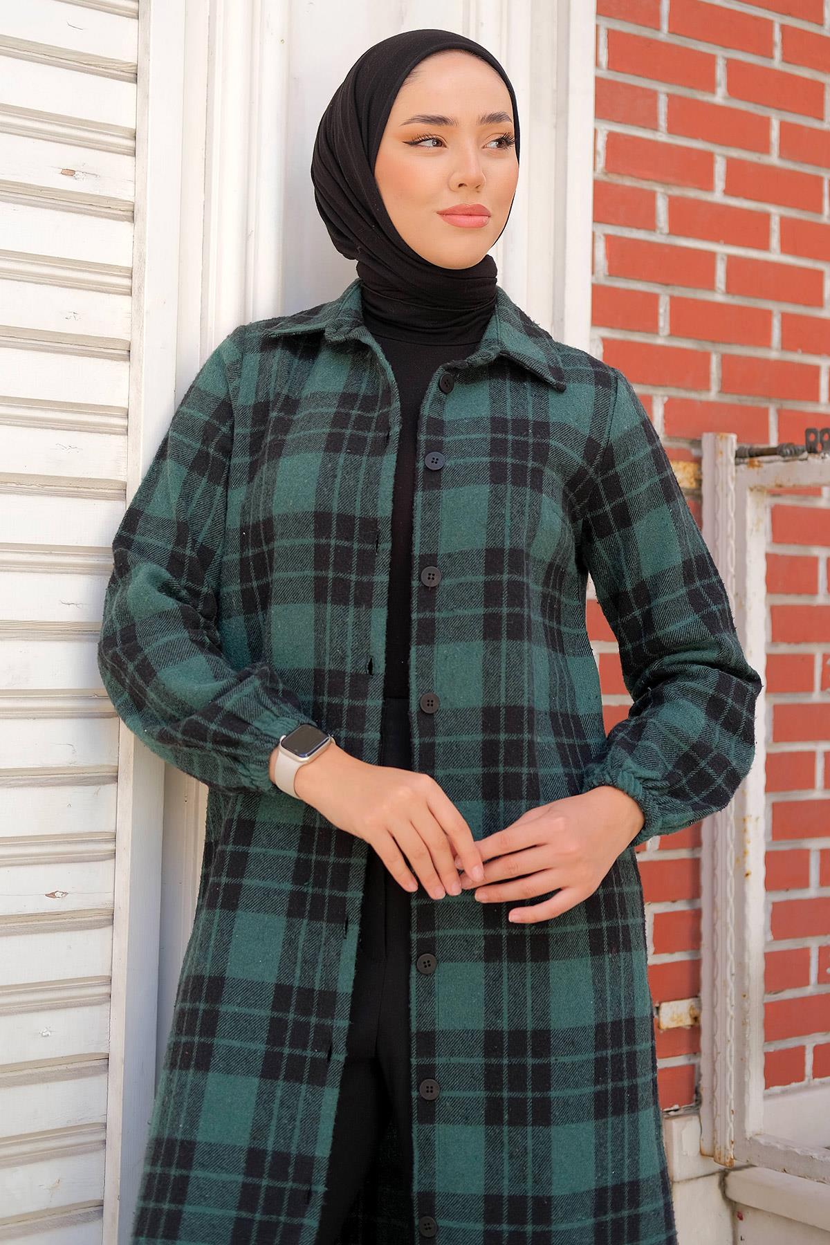 Uzun Oduncu Gömlek Zümrüt HM2282