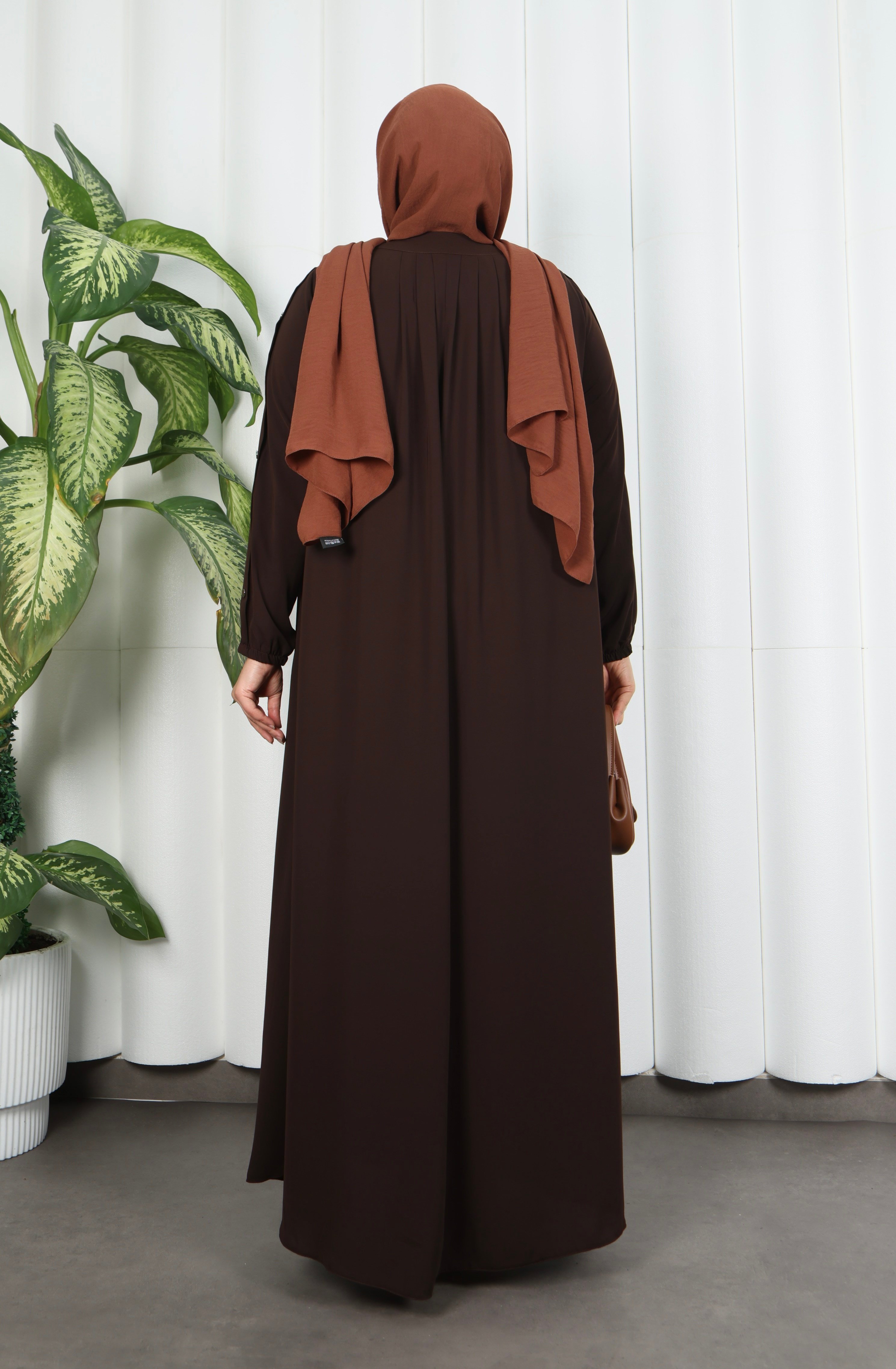 Yakadan Pileli Yarım Mevlana Ferace Acı Kahve HNT7063