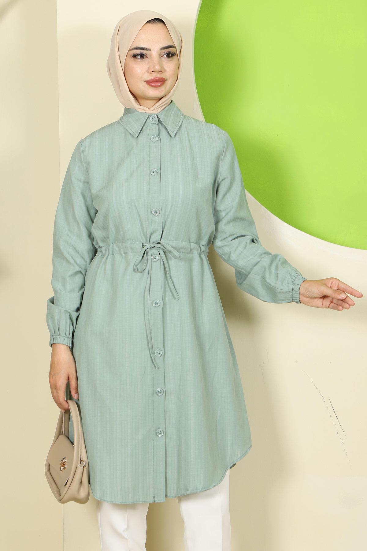 Yazlık Beli Bağlamalı Tunik Mint HM2811