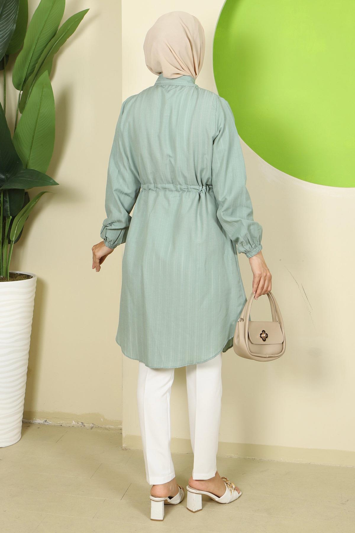 Yazlık Beli Bağlamalı Tunik Mint HM2811