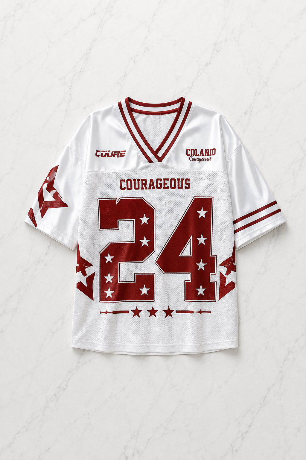 24 White Jersey Detail Unisex Jersey Forma
