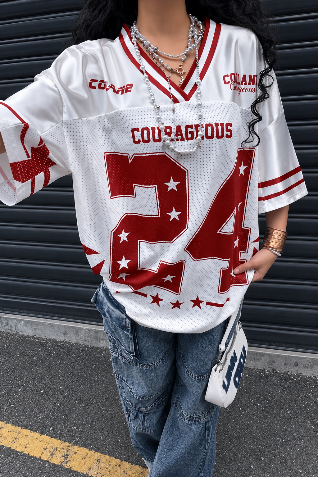 24 White Jersey Detail Unisex Jersey Forma