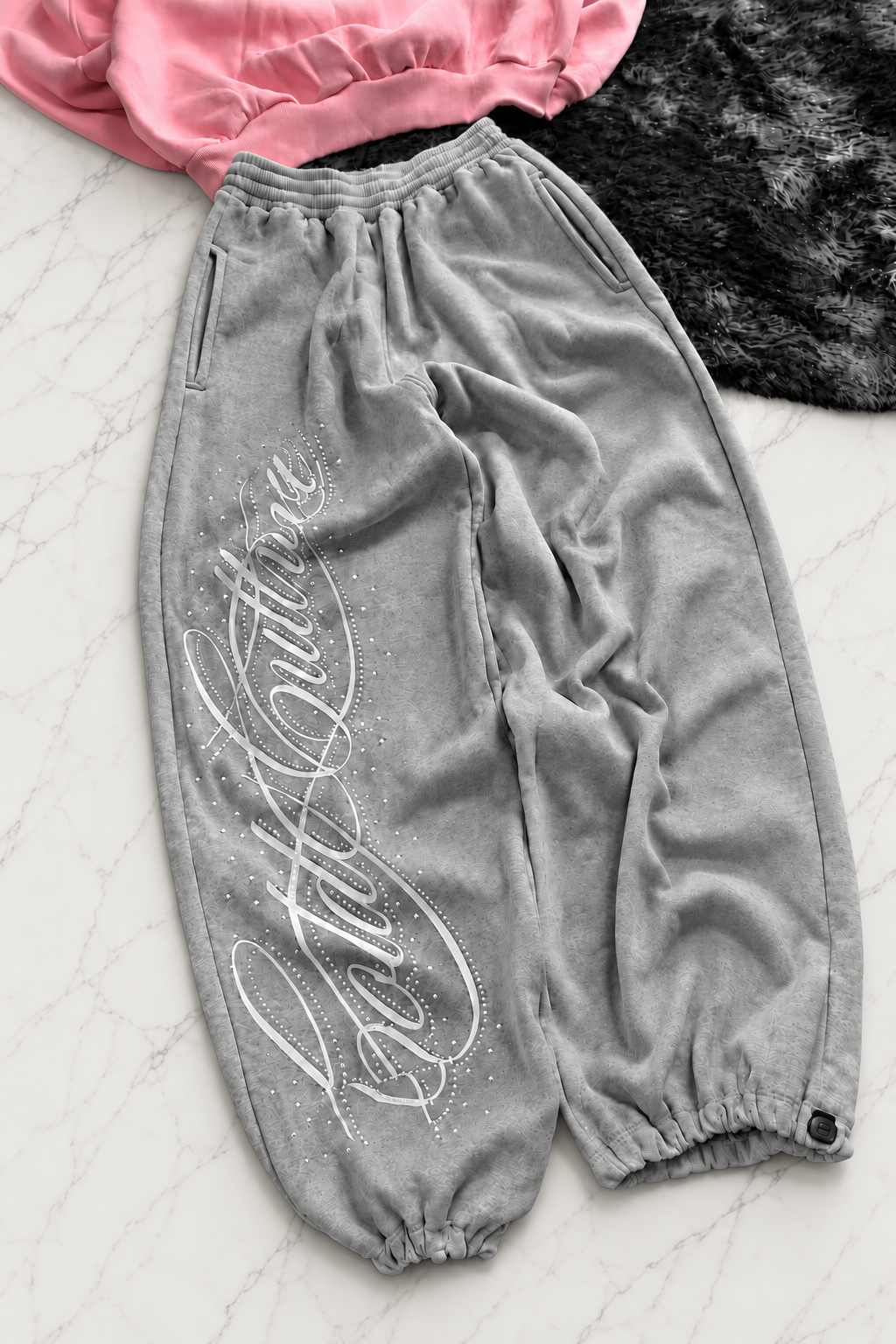 Angel Taşlı Baggy Unisex Eşofman Altı