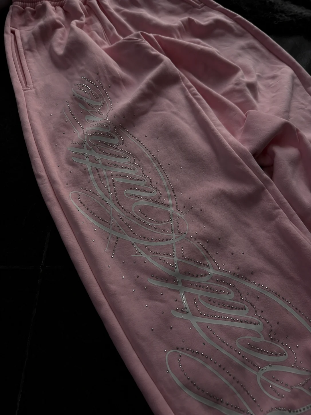 Angel Taşlı Baggy Unisex Eşofman Altı