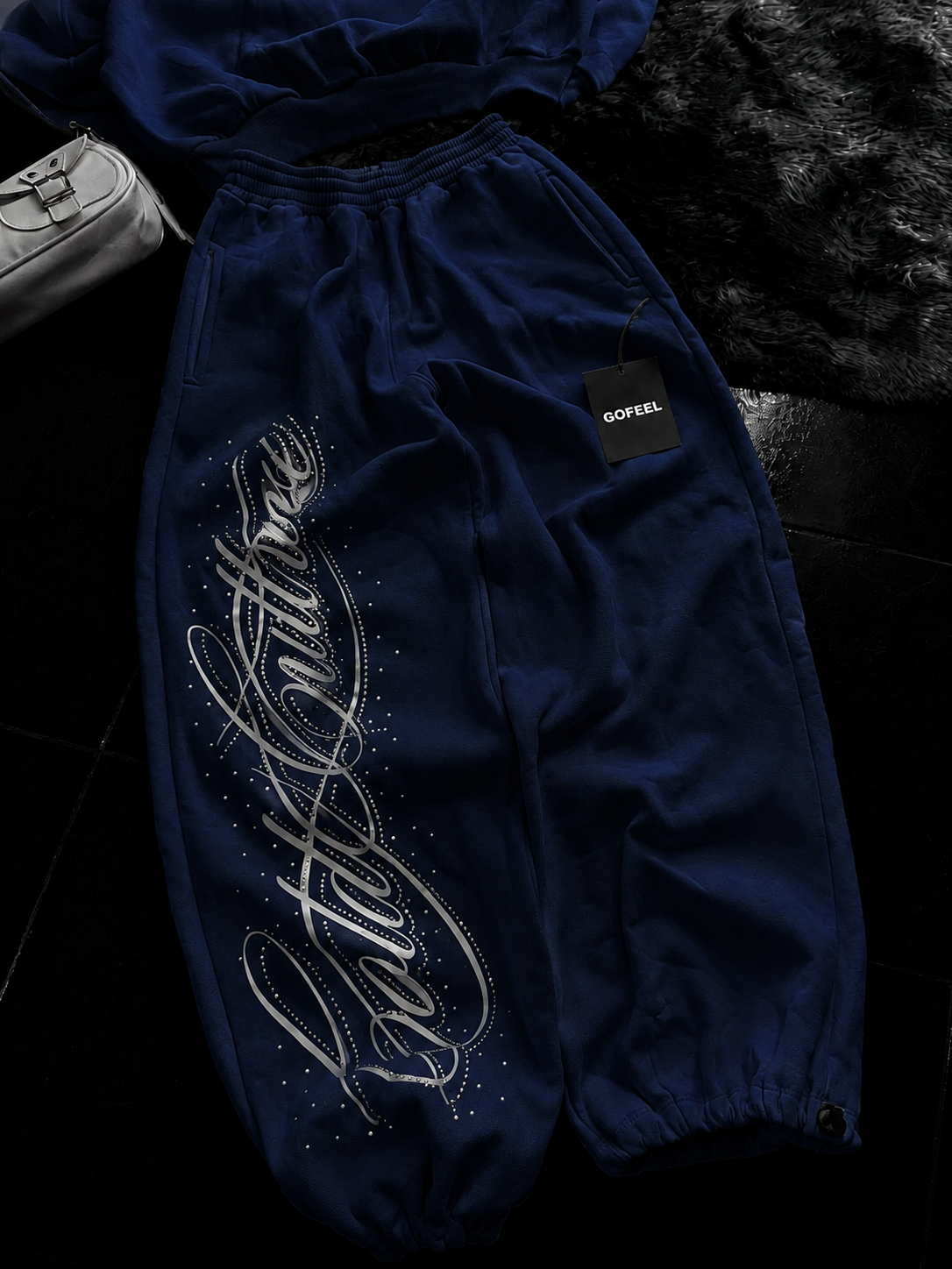 Angel Taşlı Baggy Unisex Eşofman Altı