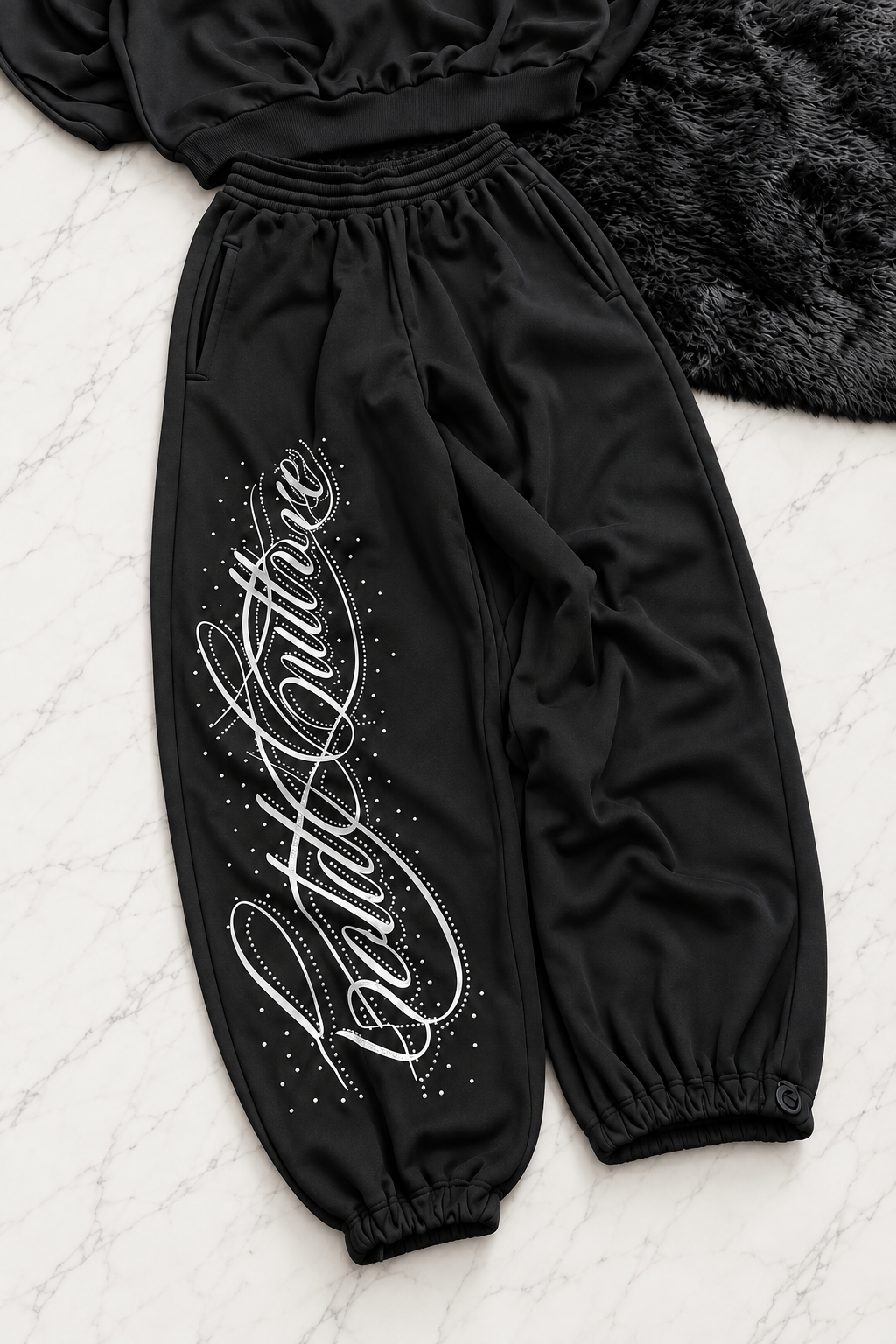 Angel Taşlı Baggy Unisex Eşofman Takımı