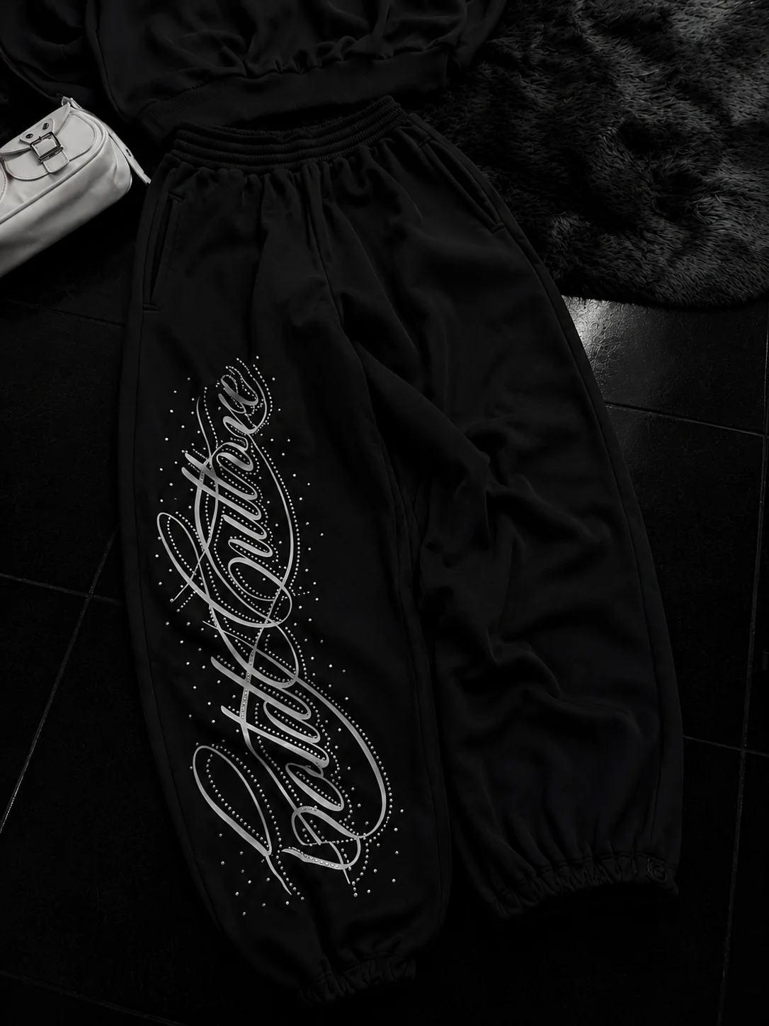 Angel Taşlı Baggy Unisex Eşofman Takımı