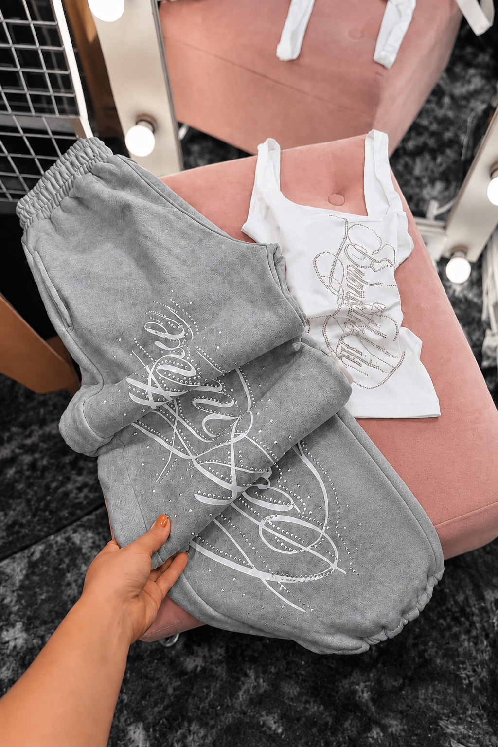 Angel Taşlı Baggy Unisex Eşofman Takımı
