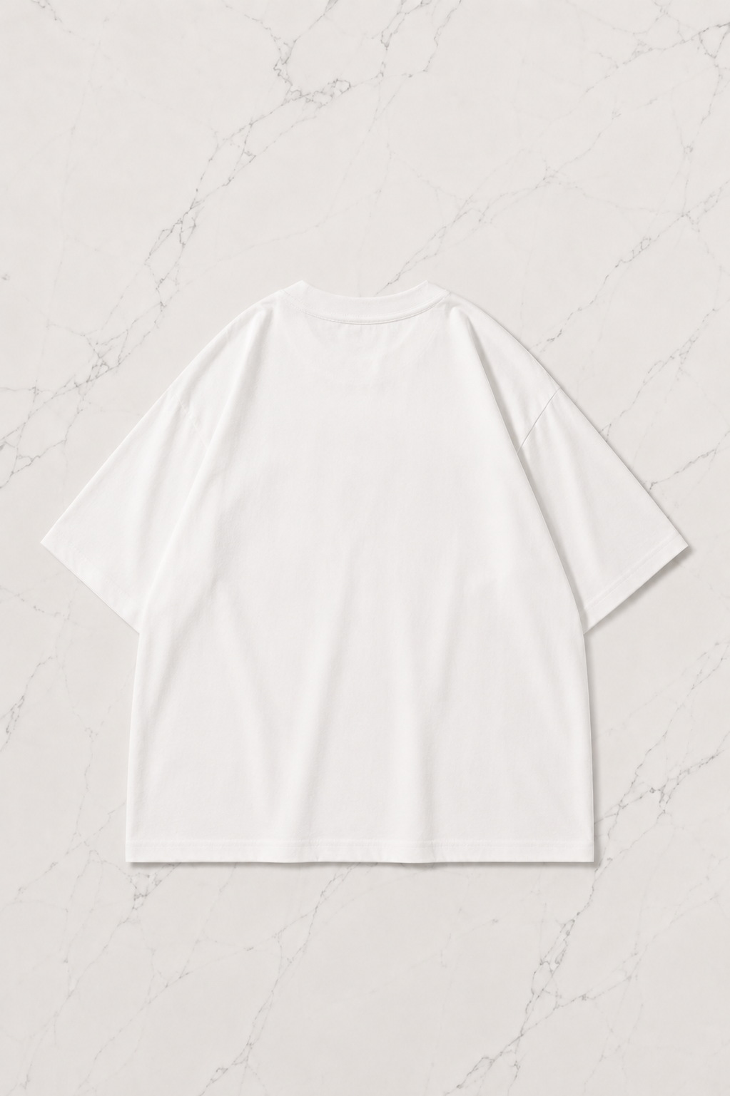 Anime Girl Detaylı Oversize Unisex Beyaz T-shirt