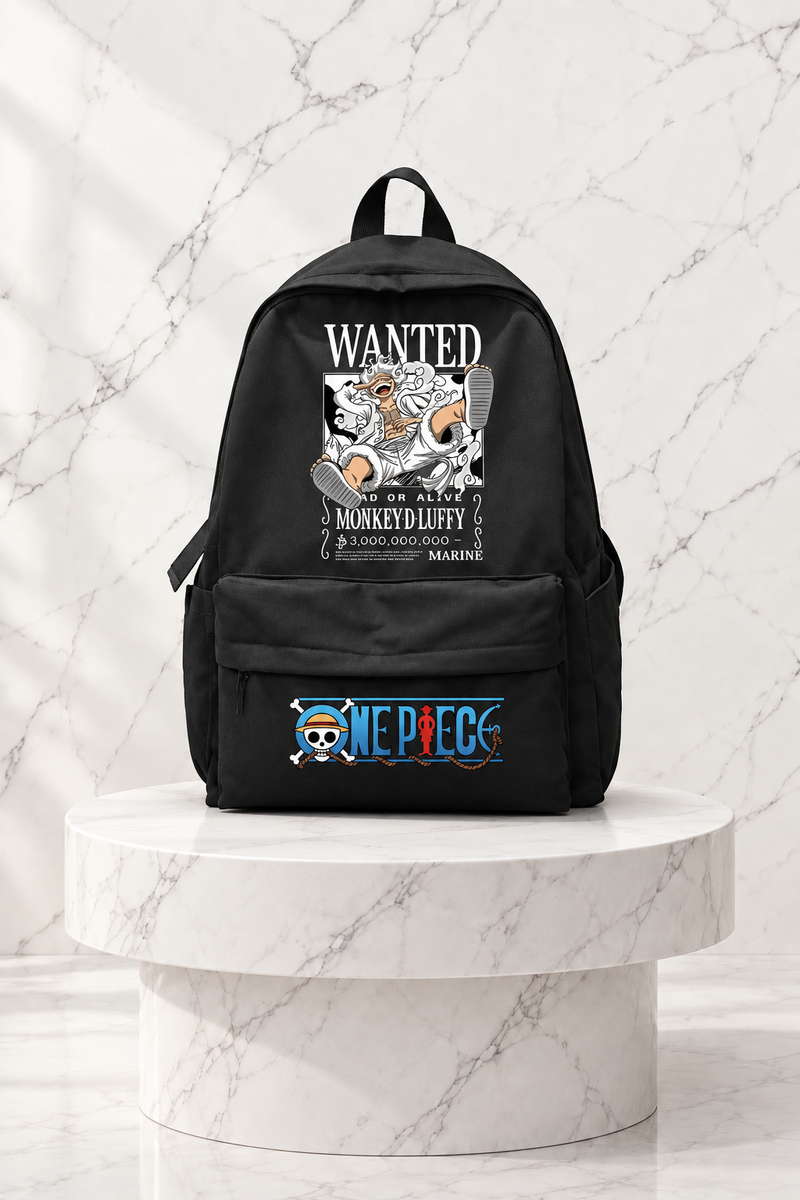 Anime One Piece Wanted Baskılı Sırt Okul Çantası