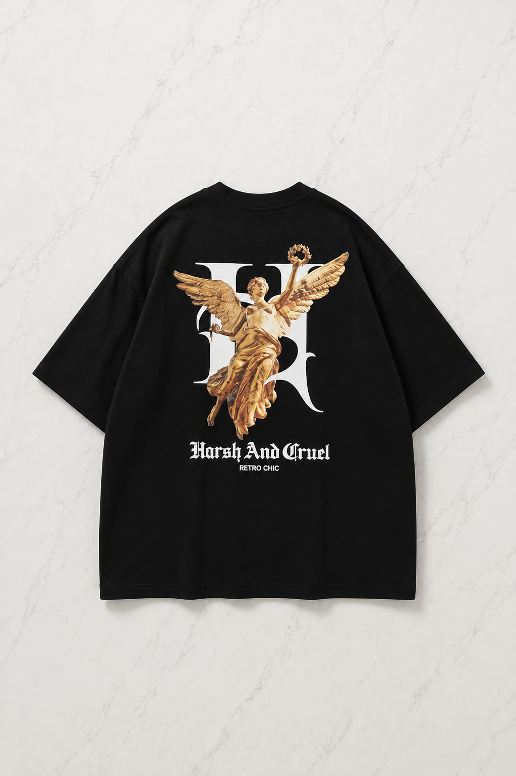 Archangel Sculpture Detaylı Oversize Unisex T-shirt