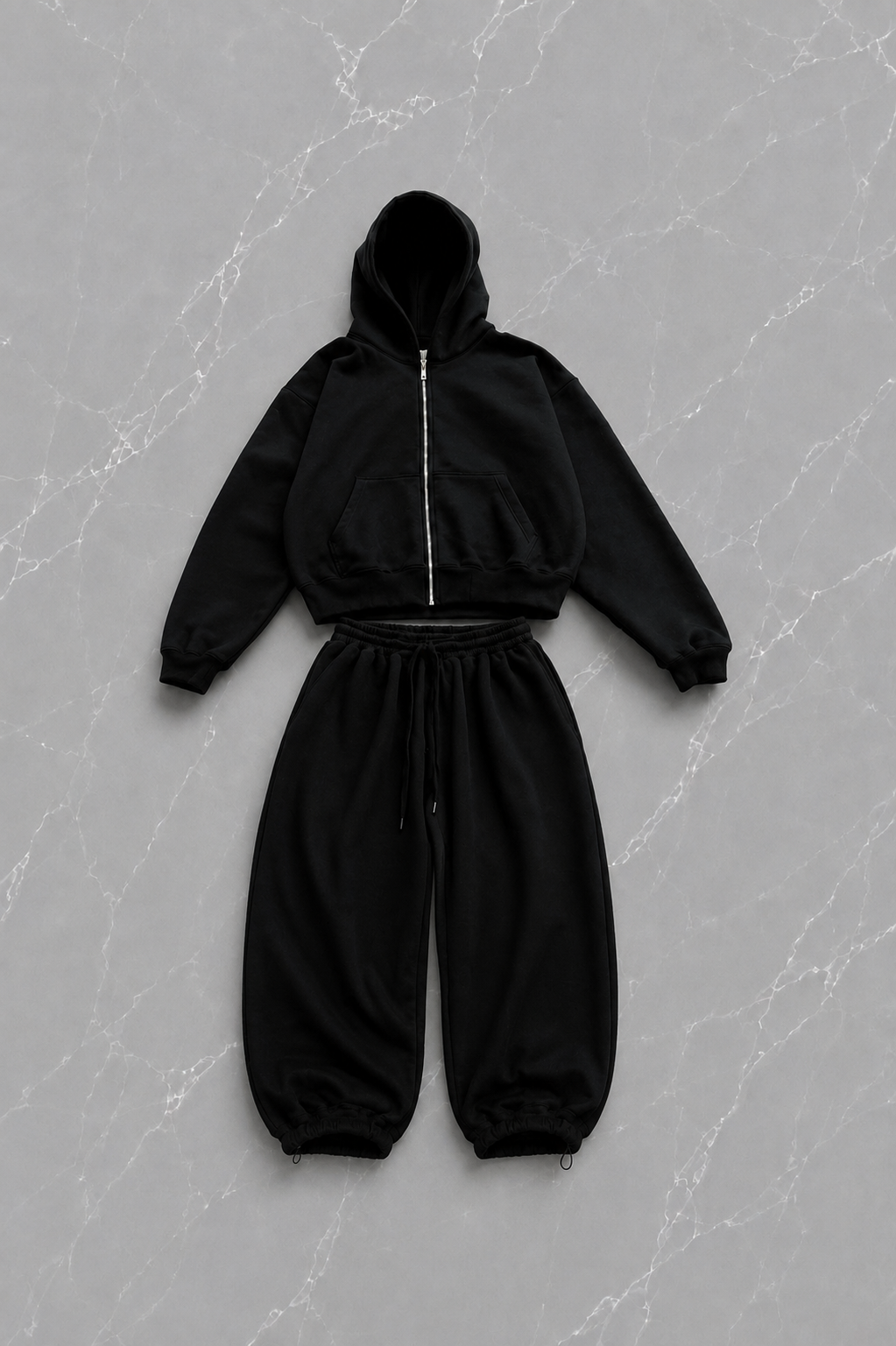 Basic Düz Baggy Kalıp Unisex Eşofman Takımı