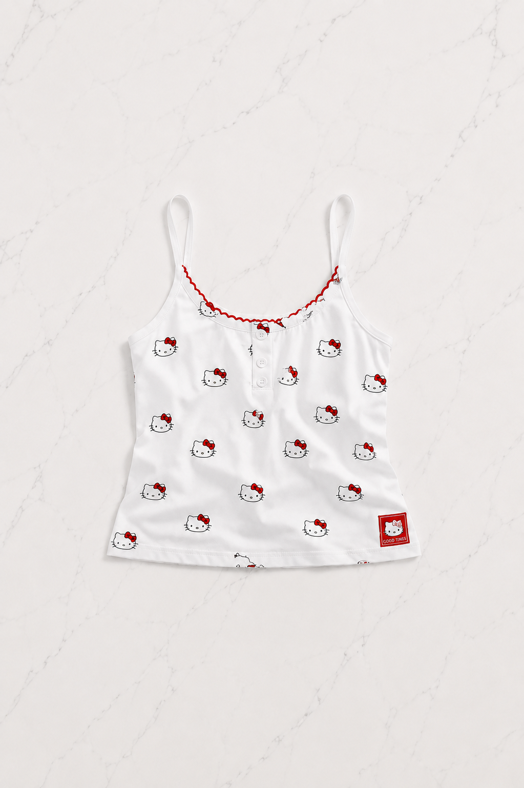 Beyaz Hello Kitty Aesthetic Red Alt Üst Takım