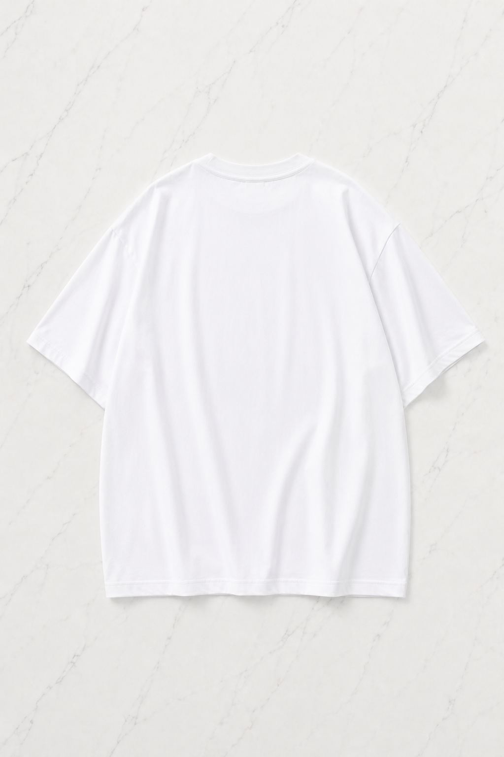Beyaz Los Pollos Baskılı Unisex Oversize T-shirt