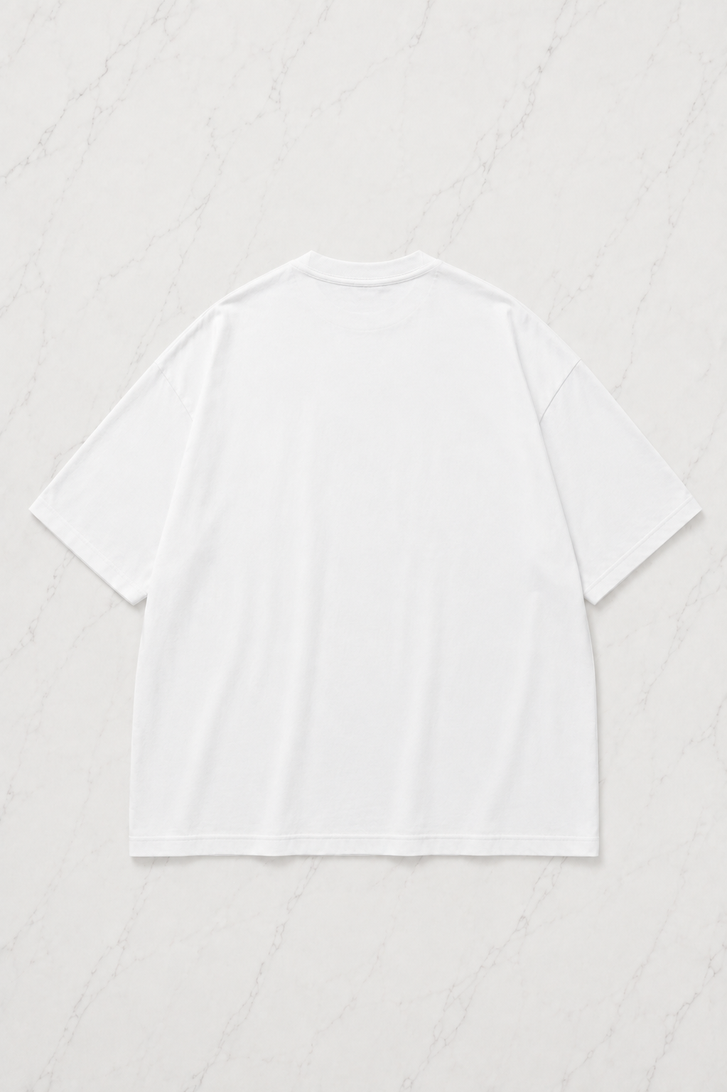 Beyaz Sılent Hıll Baskılı Unisex Oversize T-shirt