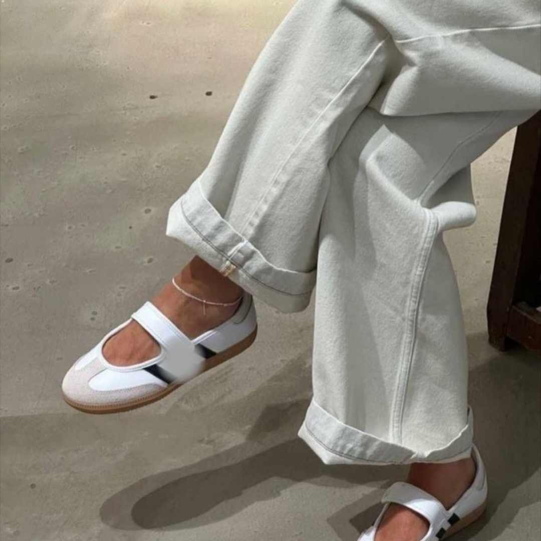 Beyaz Urban Retro Strap Sneaker
