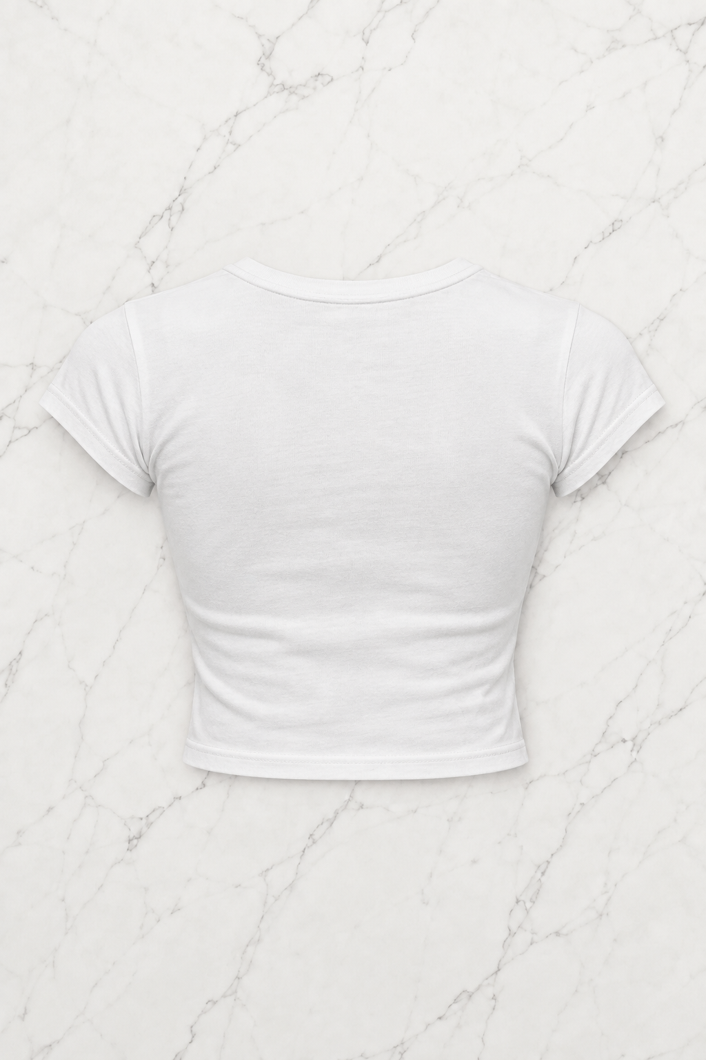 Beyaz Y2K Cat Graphic Crop