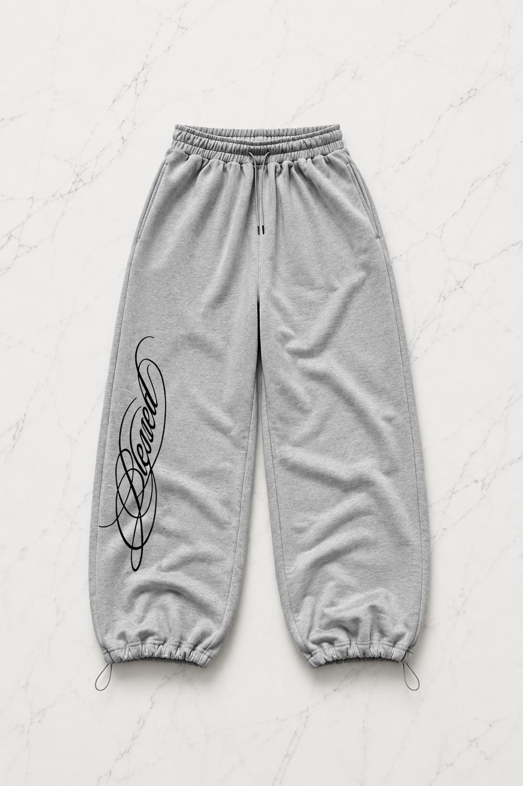 Blessed Script Detaylı Baggy Eşofman Takımı