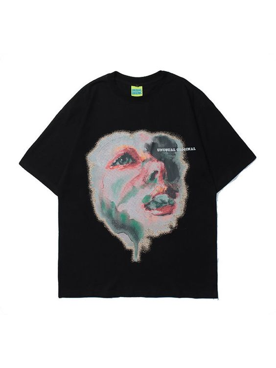 Blind Folded Detaylı Oversize Unisex T-shirt