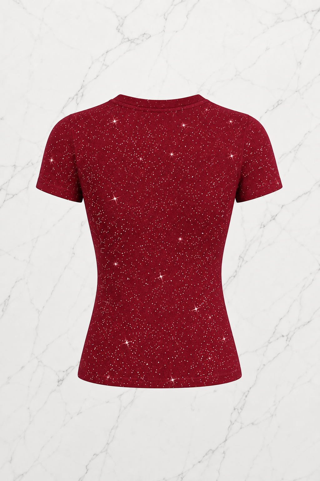 Bordo Cris Sim Detaylı Tam Boy Bluz