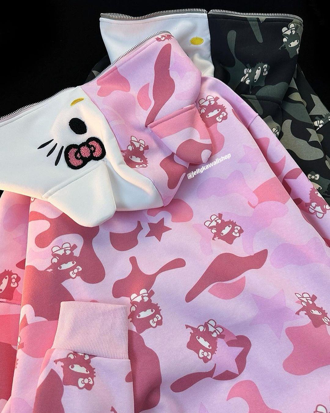 Cat Hello Kitty Detail Oversize Hırka