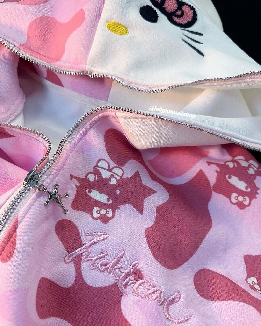 Cat Hello Kitty Detail Oversize Hırka