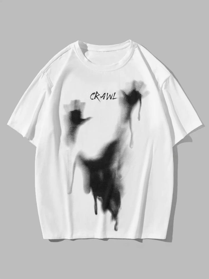 Crawl Oversize Unisex Beyaz T-shirt