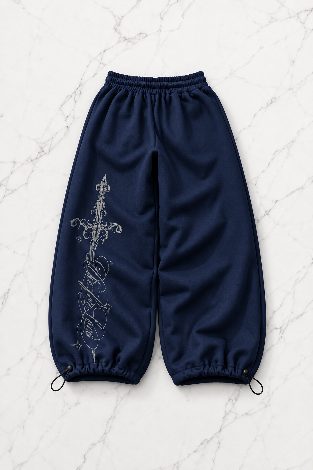 Defeat Gothic Detaylı Baggy Unisex Eşofman Altı