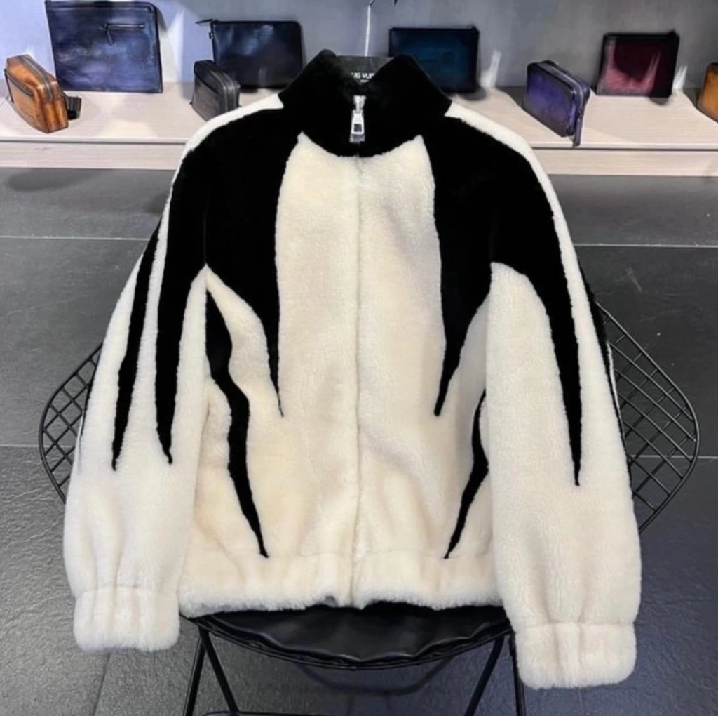 Desenli Unisex Peluş Ceket