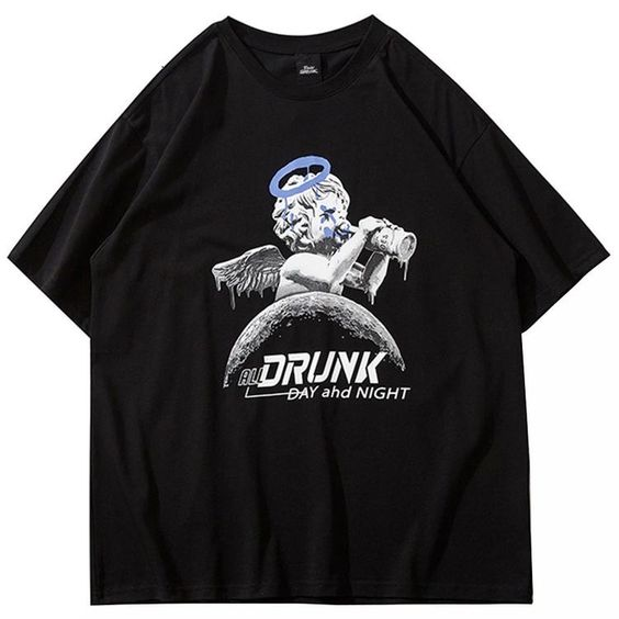 Drunk Leo Detail Unisex Oversize T-shirt