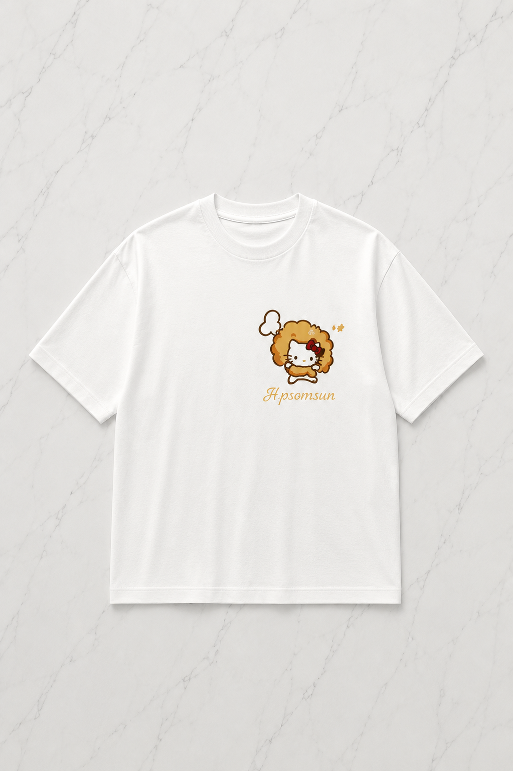 (Erkek) Hello Kitty Pop Corn Oversize Unisex T-shirt