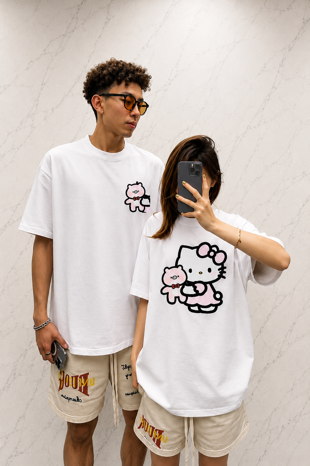 (Erkek) Kitty Friends Oversize Unisex T-shirt
