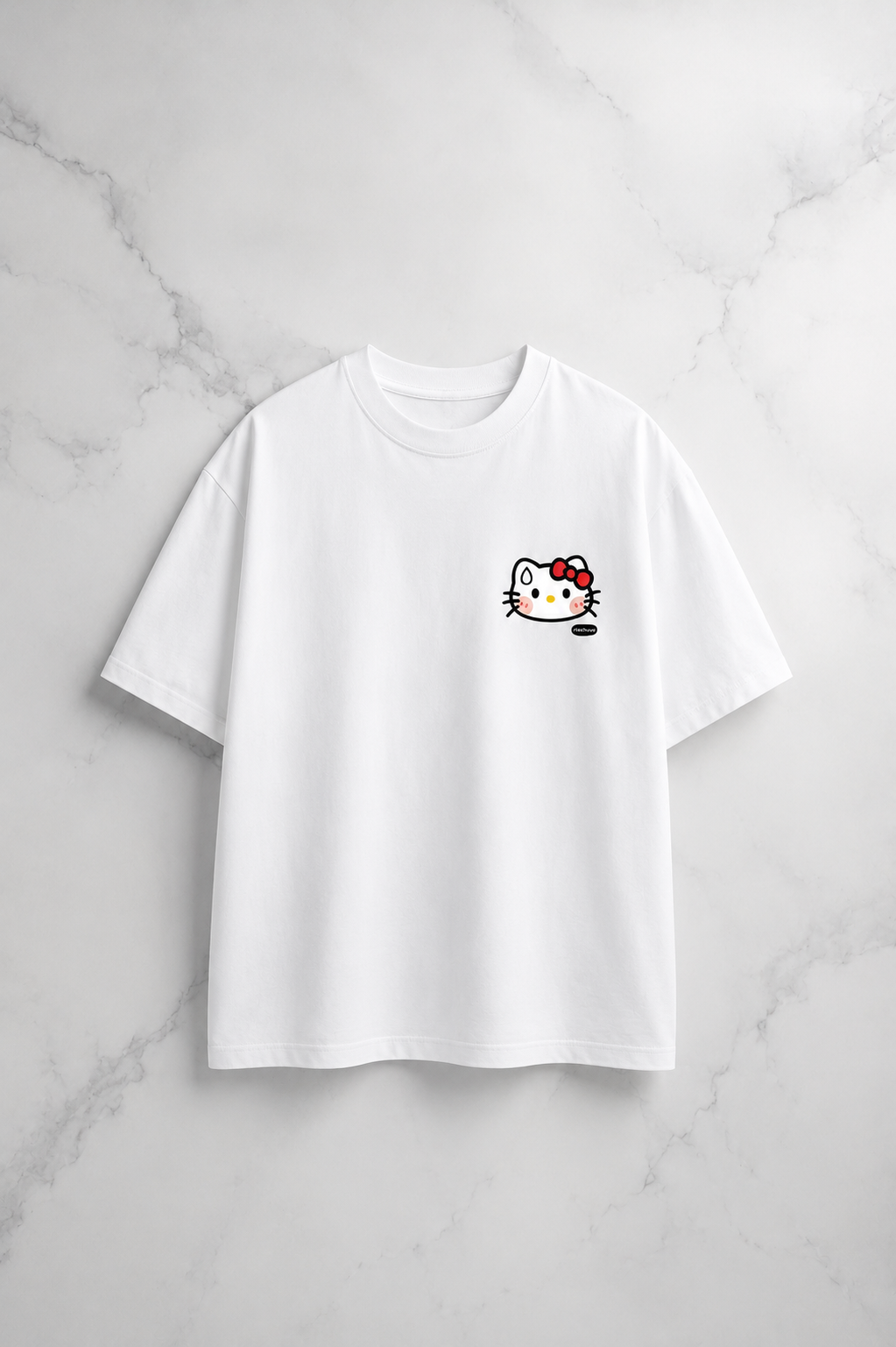 (Erkek) Şaşkın Kitty Oversize Unisex T-shirt