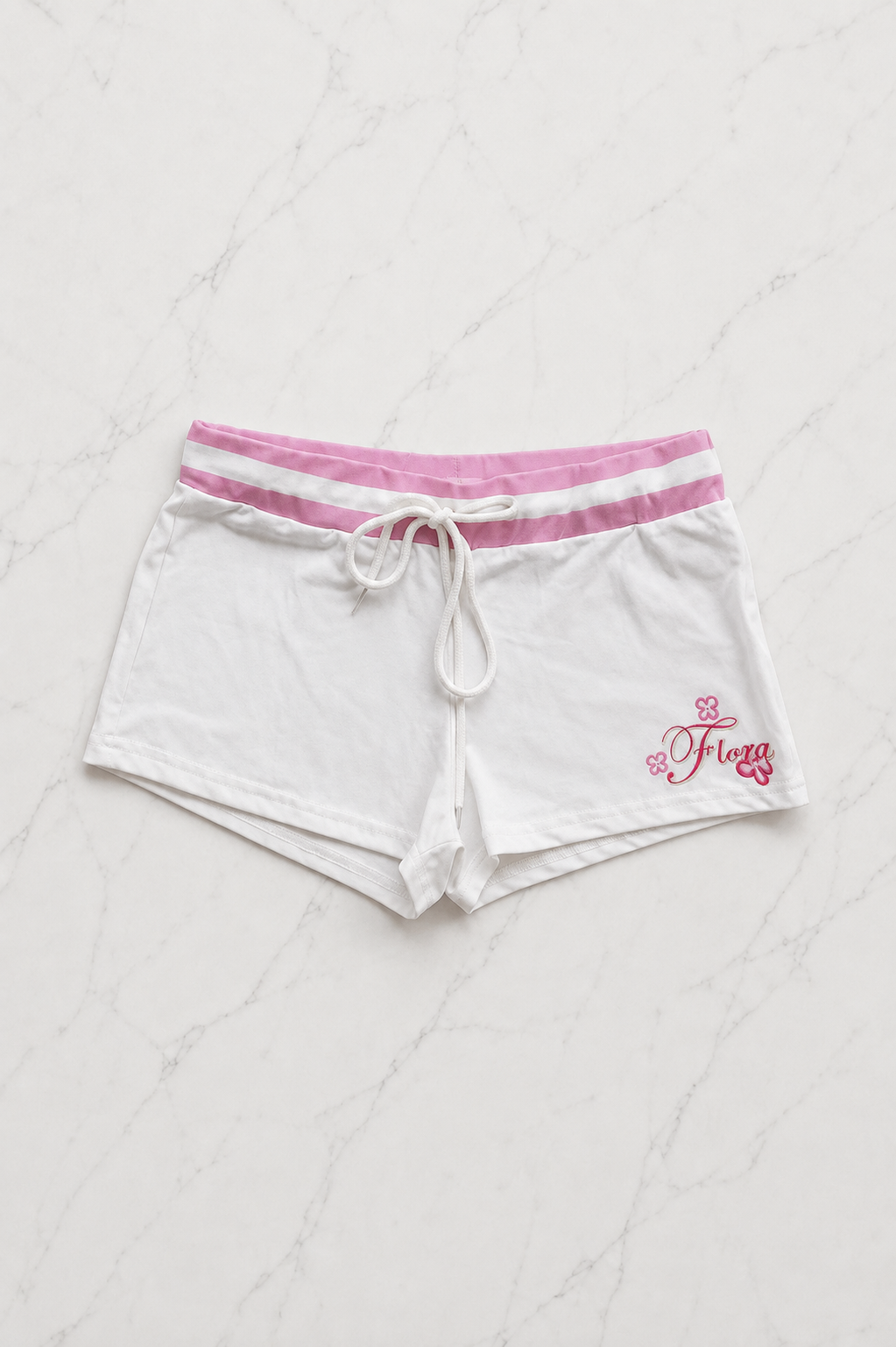 Flora Pembe Şort T-shirt Takım