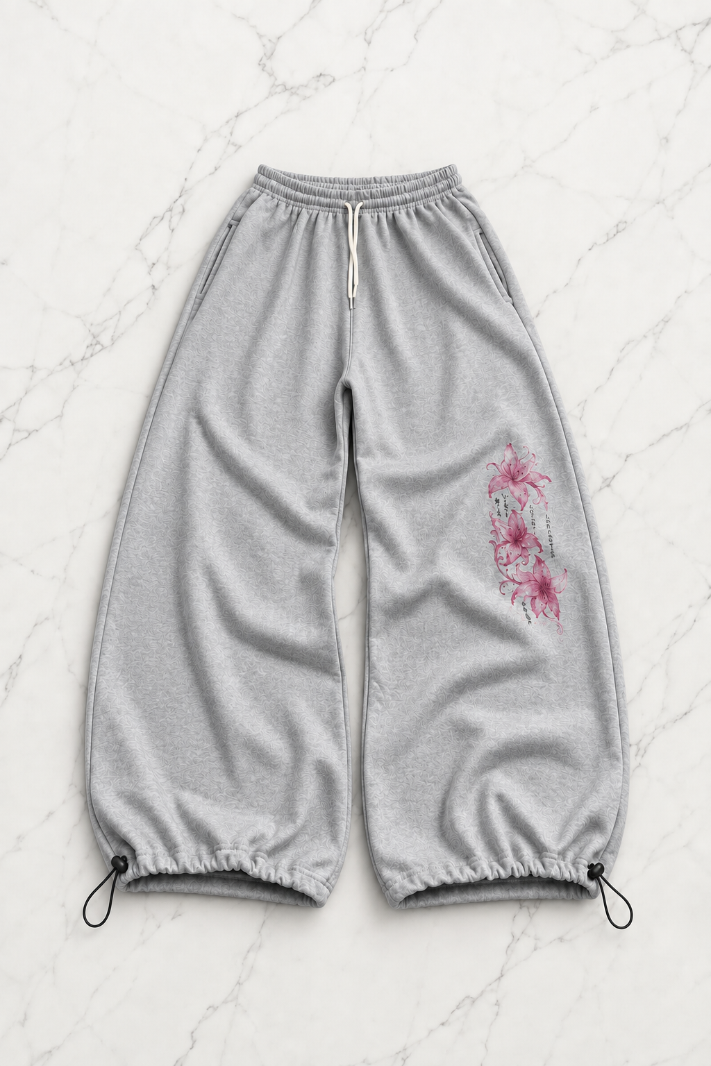 Flower Baggy Kalıp Unisex Eşofman Altı