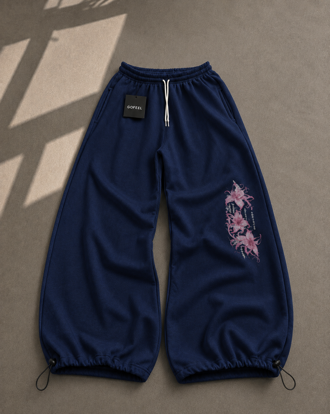 Flower Baggy Kalıp Unisex Eşofman Altı